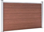 vidaXL Πάνελ Περίφραξης Καφέ από WPC 106x526cm 3053244
