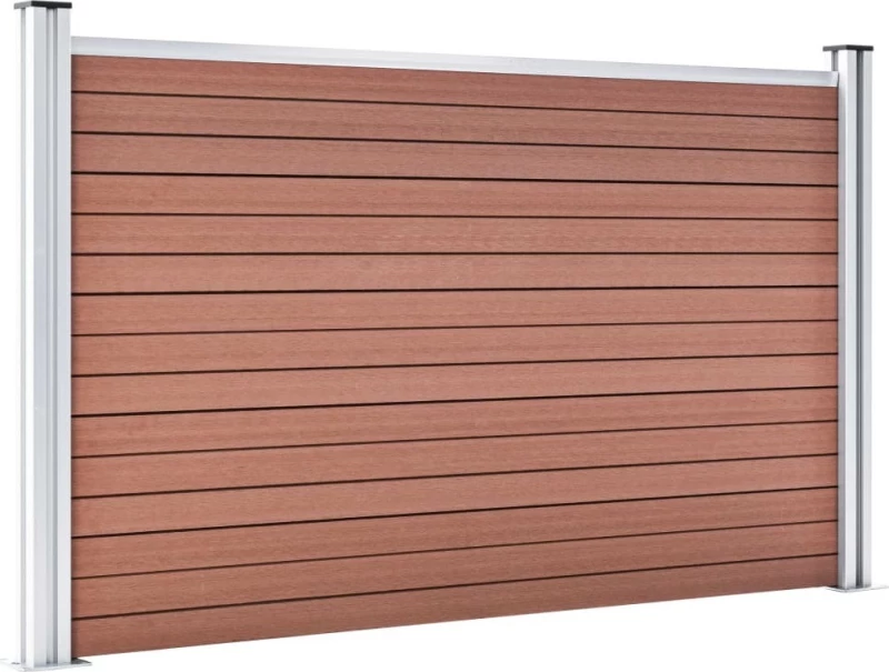 vidaXL Πάνελ Περίφραξης Καφέ από WPC 106x526cm 3053244