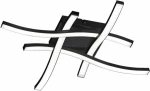 Trio Lighting Route Πλαφονιέρα Οροφής Μαύρη από Μέταλλο Μαύρο