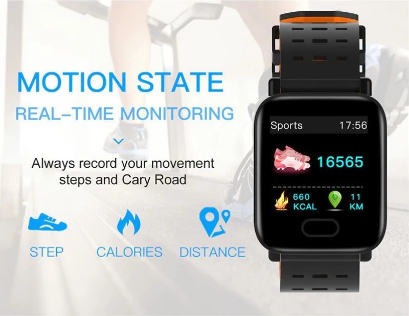 Smartwatch Fitness Tracker Heart Rate Monitor Android-Ios - A6 - Oem