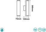 Ideal Lux Etere Επιτοίχιο Εξωτερικό Φωτιστικό 246949