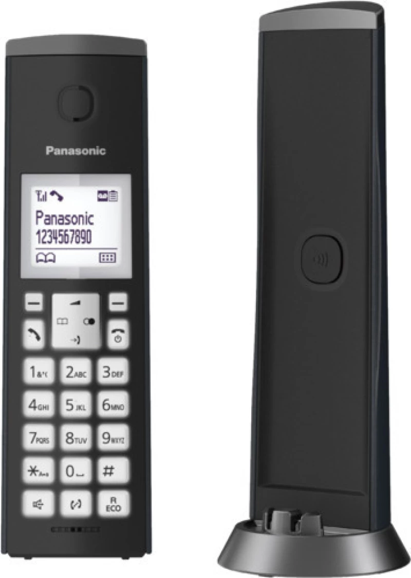 Panasonic KX-TGK220 Ασύρματο Τηλέφωνο με Aνοιχτή Aκρόαση Matte Black