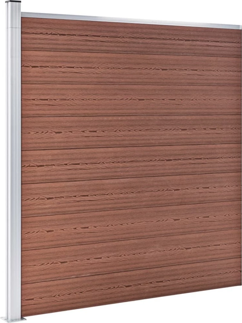 vidaXL Πάνελ Περίφραξης WPC Καφέ 186x353cm 3053207