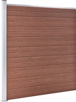 vidaXL Πάνελ Περίφραξης WPC Καφέ 186x353cm 3053207