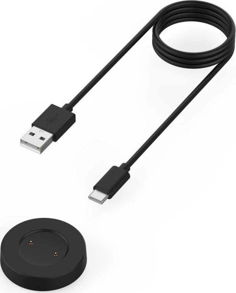 Φορτιστής Καλώδιο Type C & Αντάπτορας Μαύρο (Huawei Watch GT/GT2)