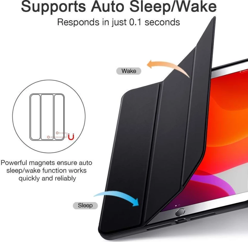 Pen Smartcase Flip Cover Μαύρο (iPad 2019 10.2")