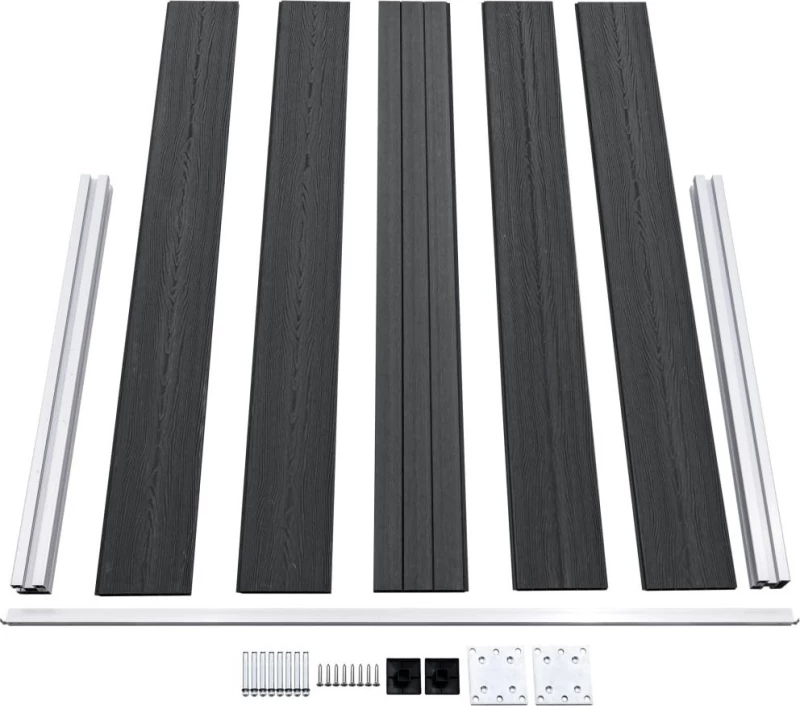 vidaXL Πάνελ Περίφραξης από WPC Γκρι 105x180cm 49073