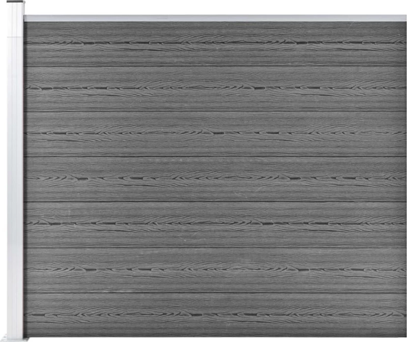 vidaXL Πάνελ Περίφραξης Γκρι από WPC 146x175cm 148983