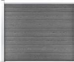 vidaXL Πάνελ Περίφραξης Γκρι από WPC 146x175cm 148983