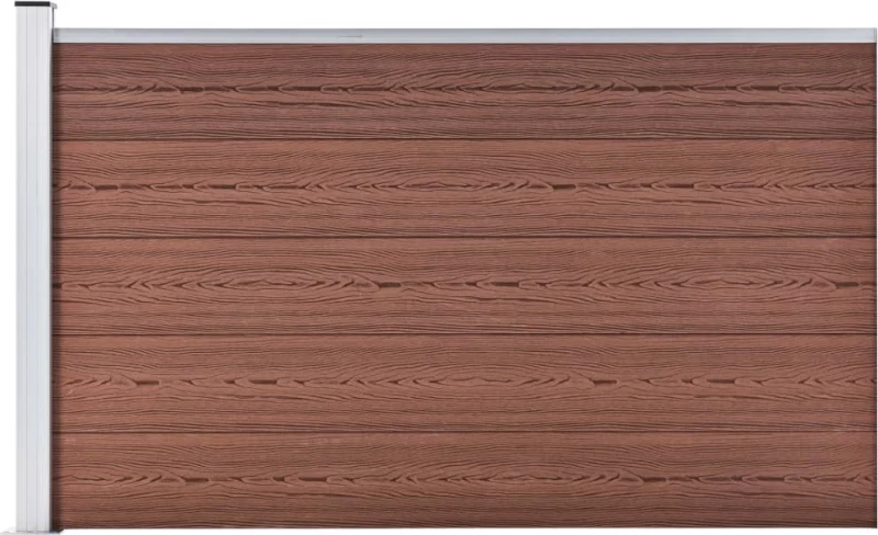 vidaXL Πάνελ Περίφραξης Καφέ από WPC 105x180cm 49074