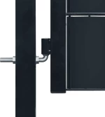 vidaXL Πόρτα Περίφραξης Ανθρακί Ατσάλινη 101x100cm 145233
