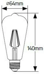 Geyer Λάμπα LED για Ντουί E27 και Σχήμα A60 Θερμό Λευκό 350lm