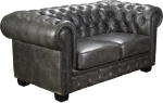 Chesterfield 689 Διθέσιος Καναπές Γνήσιο Δέρμα 160x92εκ.