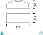 Spot Light Επιτοίχιο Εξωτερικό Φωτιστικό 7536