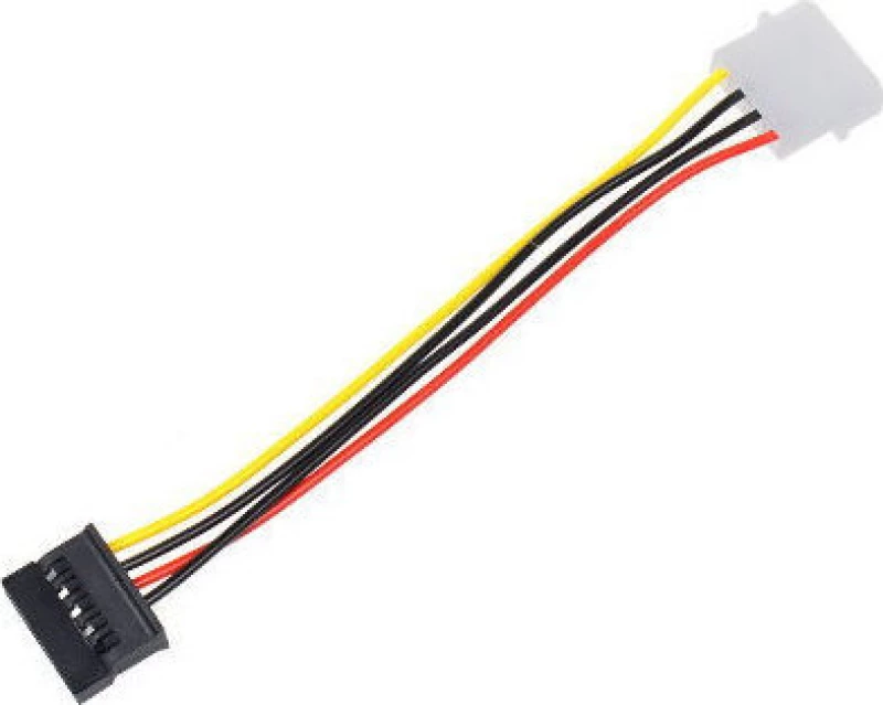 Καλώδιο Τροφοδοσίας 4 pin IDE Αρσενικό Molex σε SATA Θηλυκό (17cm) (OEM)
