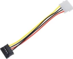 Καλώδιο Τροφοδοσίας 4 pin IDE Αρσενικό Molex σε SATA Θηλυκό (17cm) (OEM)