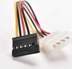 Καλώδιο Τροφοδοσίας 4 pin IDE Αρσενικό Molex σε SATA Θηλυκό (17cm) (OEM)