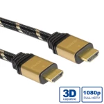 Roline HDMI 1.4 Cable HDMI male - HDMI male 1m Μαύρο
