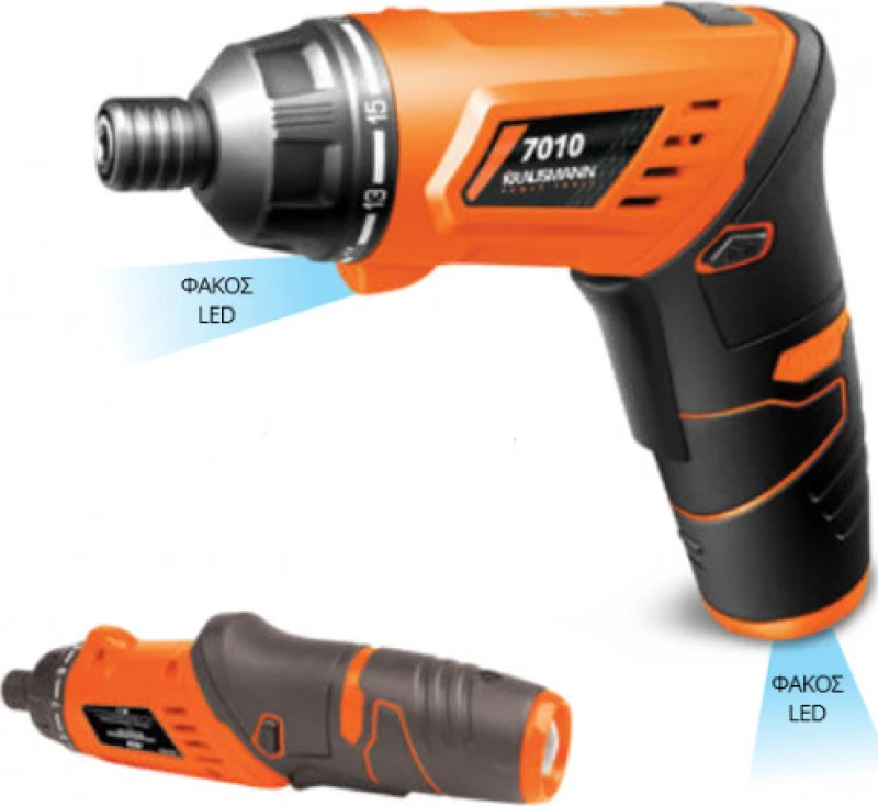 Krausmann 7010 Κατσαβίδι Μπαταρίας 3.6V 1x1.3Ah