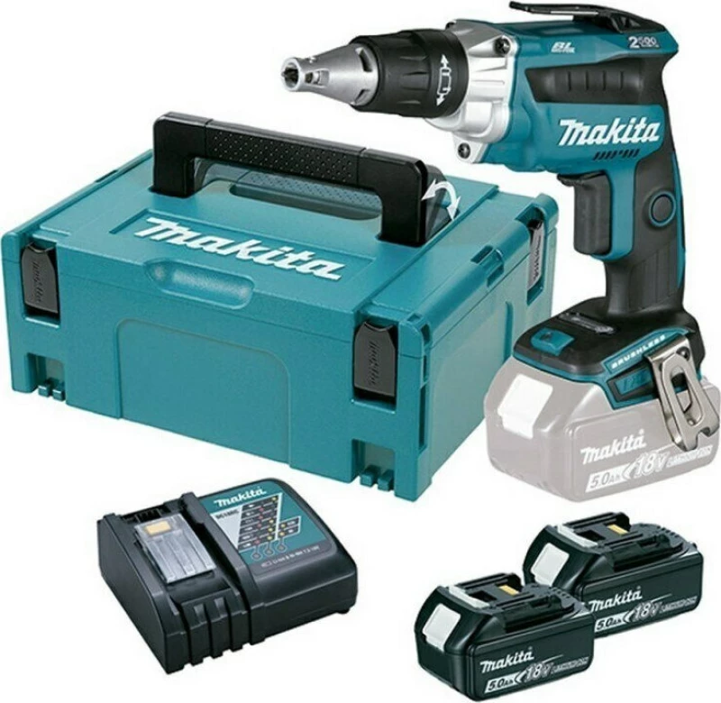 Makita DFS250RTJ Κατσαβίδι Γυψοσανίδας Μπαταρίας 18V 2x5Ah