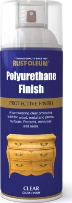 Rust-Oleum Polyurethane Finish Σπρέι Βερνίκι Διάφανο με Γυαλιστερό Εφέ 400ml