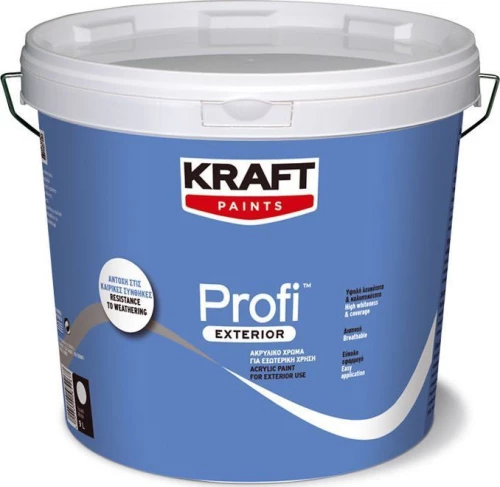 Kraft Profi Exterior Λευκό 9lt