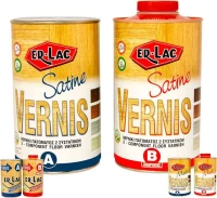 ER-LAC Βερνίκι Πατώματος Δυο Συστατικών Vernis Σατινέ 1lt + 1lt