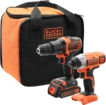 Black & Decker BCK21S1S Κρουστικό Δραπανοκατσάβιδο & Παλμικό Κατσαβίδι