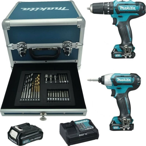 Makita Clx228Sax2 Σετ Κρουστικό Δράπανο Hp333 Και Παλμικό Κατσαβίδι Td110D