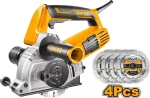 Ingco WLC15008 1500W & 4 Διαμαντόδισκοι