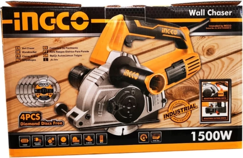 Ingco WLC15008 1500W & 4 Διαμαντόδισκοι