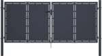 vidaXL Πόρτα Περίφραξης Κήπου Ανθρακί 125x300cm 144525