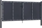 vidaXL Πόρτα Περίφραξης Κήπου Ανθρακί 125x300cm 144525