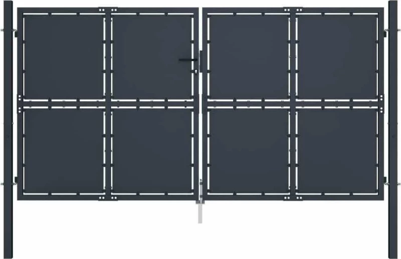 vidaXL Πόρτα Περίφραξης Κήπου Ανθρακί 175x300cm 144527