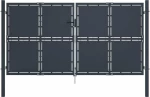 vidaXL Πόρτα Περίφραξης Κήπου Ανθρακί 175x300cm 144527
