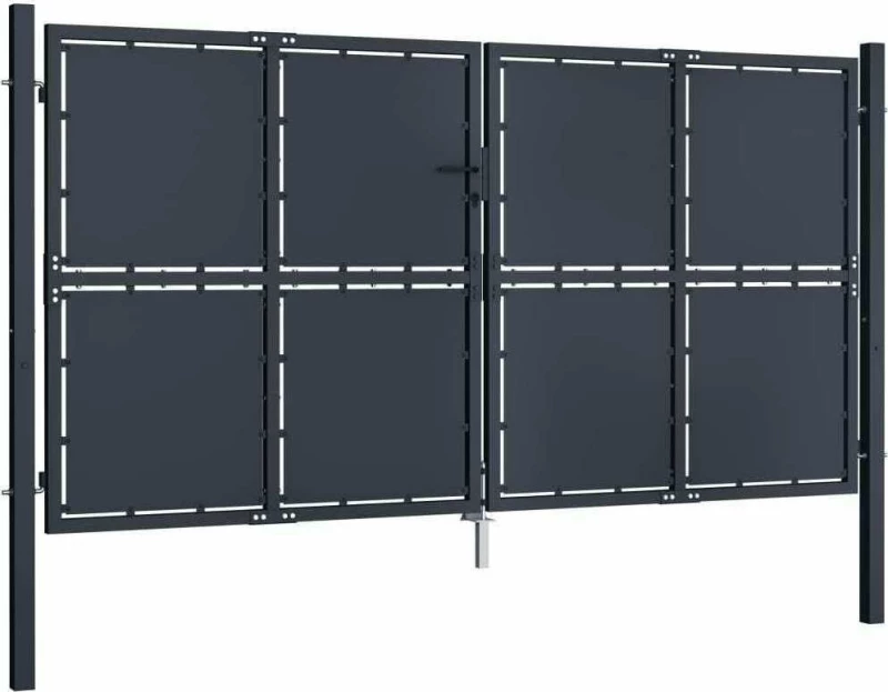 vidaXL Πόρτα Περίφραξης Κήπου Ανθρακί 175x300cm 144527