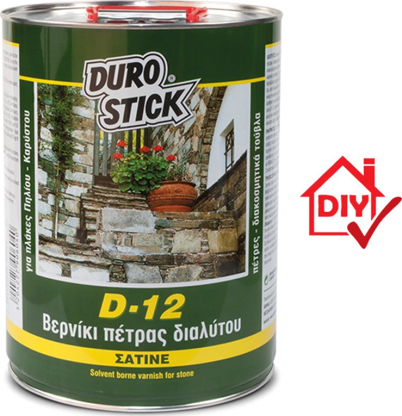 Durostick Βερνίκι Πέτρας Διαλύτου D-12 4lt Διάφανο