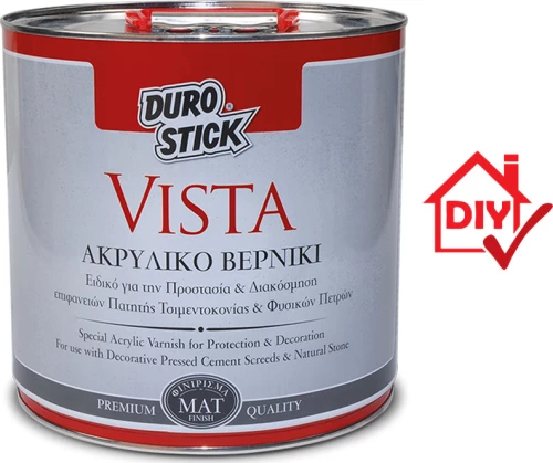 Durostick Βερνίκι Ματ Διαλυτού Vista 0.75lt Διάφανο
