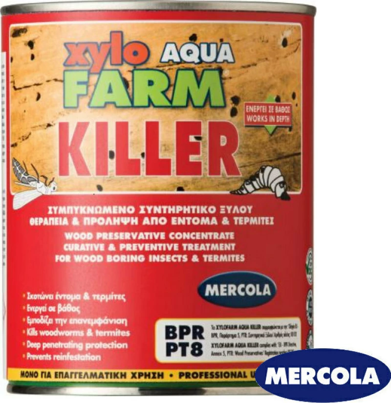 Mercola Συντηρητικό Xylofarm Aqua Killer 0.75lt Διάφανο