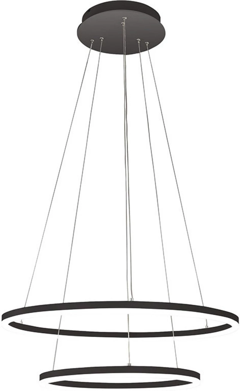 Fabas Luce Giotto 3508-45-101 Black Κρεμαστό Φωτιστικό Μοντέρνο LED Μαύρο