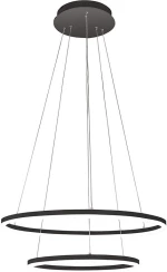 Fabas Luce Giotto 3508-45-101 Black Κρεμαστό Φωτιστικό Μοντέρνο LED Μαύρο