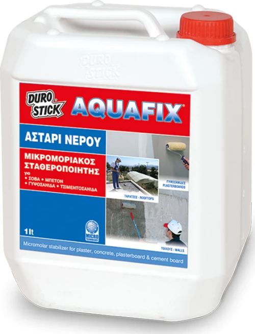 AQUAFIX Durostick Μικρομοριακός σταθεροποιητής για τοίχους - ταράτσες & γυψοσανίδες 1 Lt