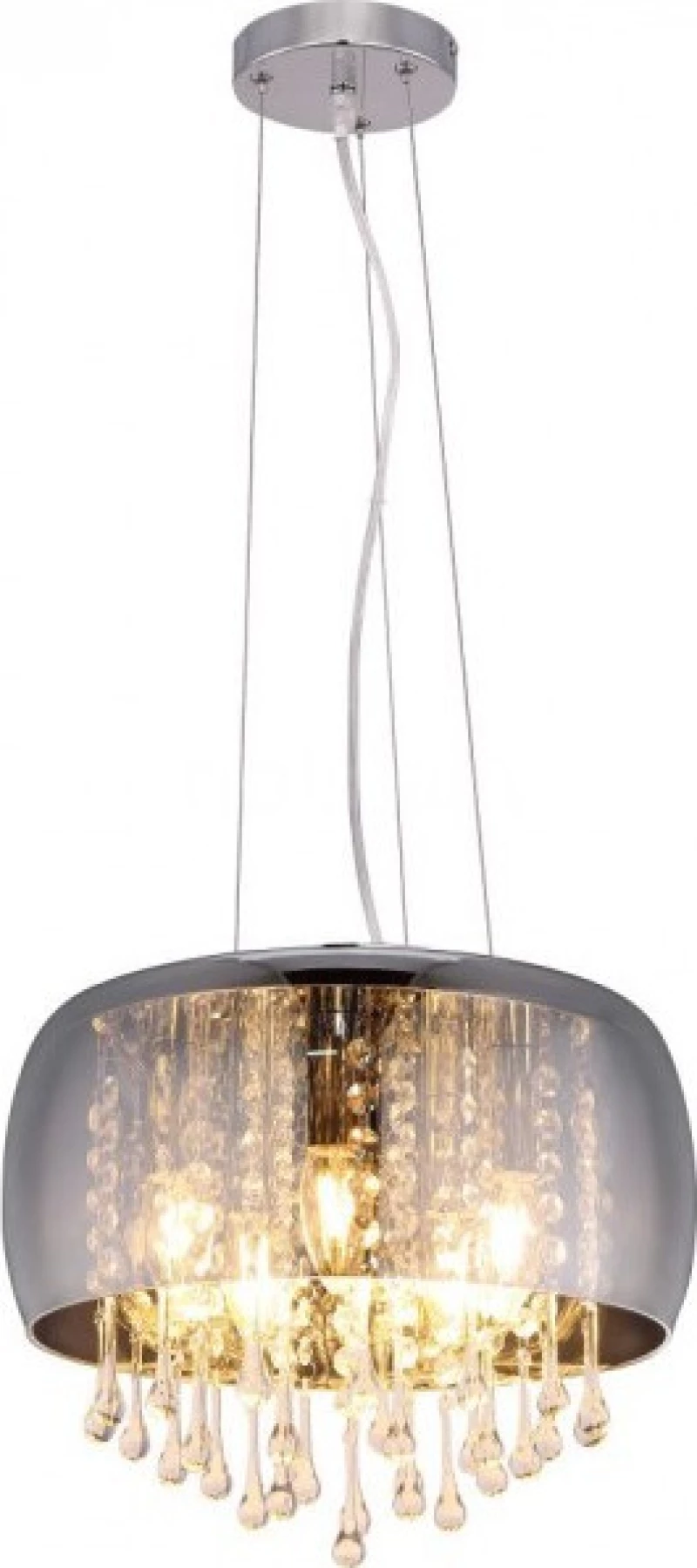 Globo Lighting Kalla Κρεμαστό Φωτιστικό Μοντέρνο Πολύφωτο Ασημί