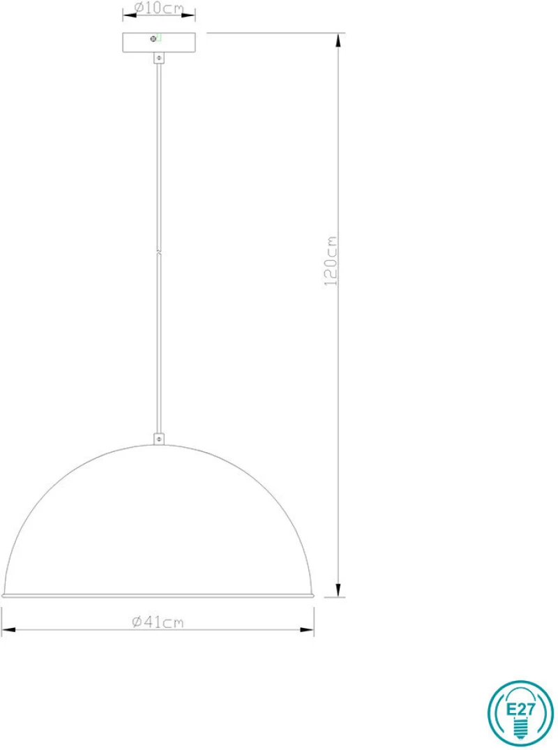Globo Lighting Κρεμαστό Φωτιστικό Μοντέρνο Μονόφωτο Καφέ