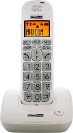 MaxCom MC6800 Ασύρματο Τηλέφωνο για Ηλικιωμένους με Aνοιχτή Aκρόαση Λευκό