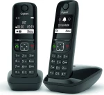 Gigaset AS690 Duo Ασύρματο Τηλέφωνο Duo με Aνοιχτή Aκρόαση Μαύρο