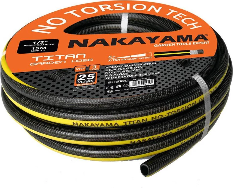 Nakayama Λάστιχο Ποτίσματος Titan GH6600 5/8" 50m 019343