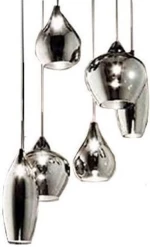 Ideal Lux Soft SP6 Κρεμαστό Φωτιστικό Μοντέρνο Πολύφωτο Ασημί