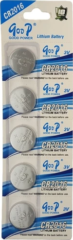 Μπαταρίες Buttoncell Goop 3V - Cr2016 (5 Τμχ)