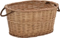 vidaXL Καλάθι Καυσόξυλων με Λαβές Μεταφοράς 58x42x29 εκ. Φυσική Ιτιά 286982